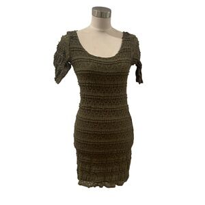 Hennes New army green lace Bodycon stretch mini dress 4